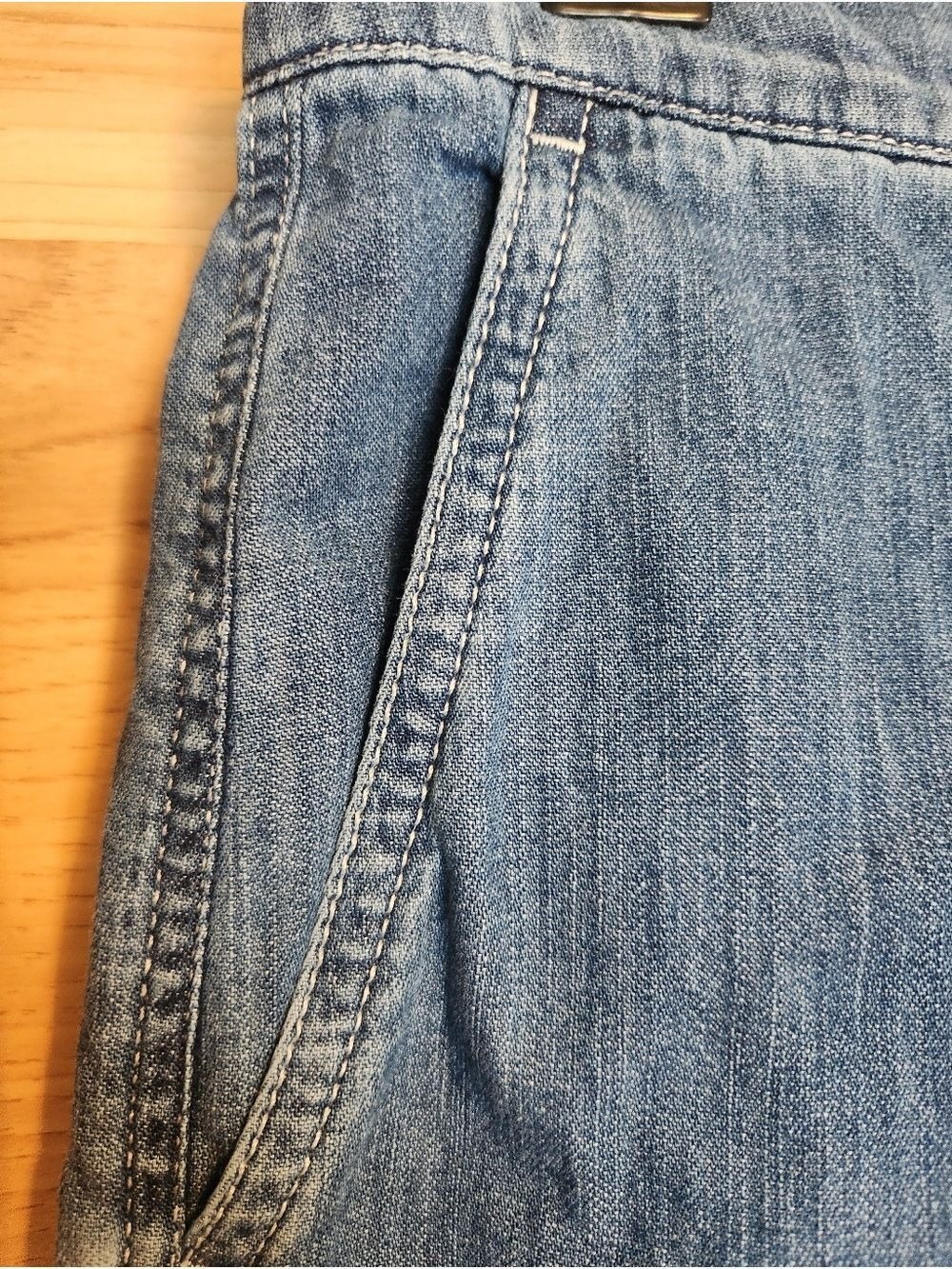 J. CREW WIDE LEG COTTON CHAMBRAY TROUSER PANT SIZE 6 - Picture 9 of 12